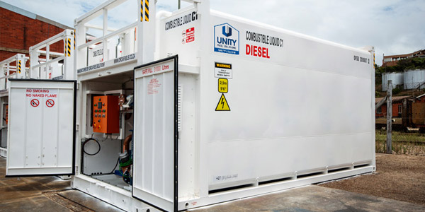 Unity Aviation fuel storage tanks